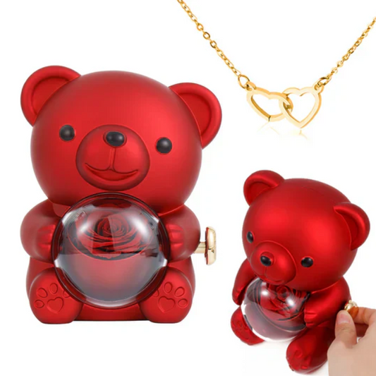 Caixa Urso + Colar Nome Personalizado